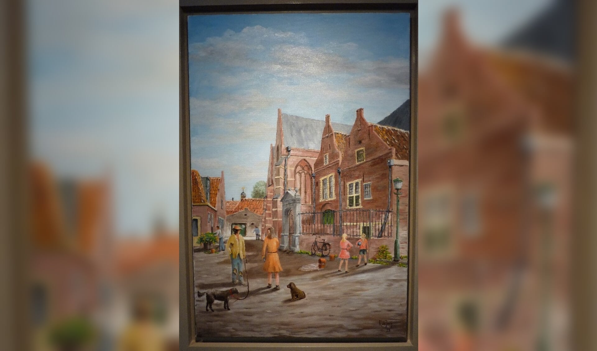 Een foto uit de expositie die gaat over de Zuiderkerk in Enkhuizen.