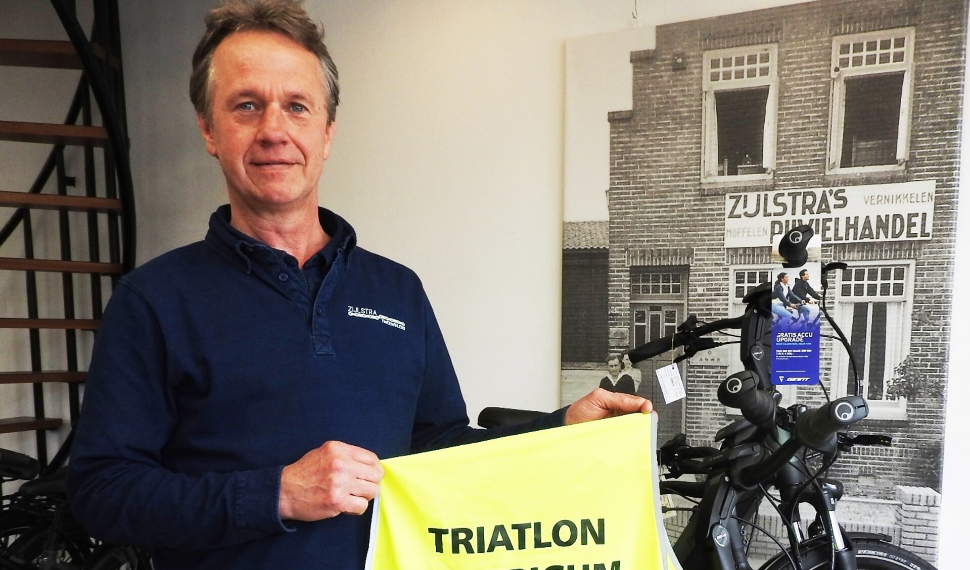 Hans Zijlstra als grote fan van 'Full of Life Triatlon Castricum'.