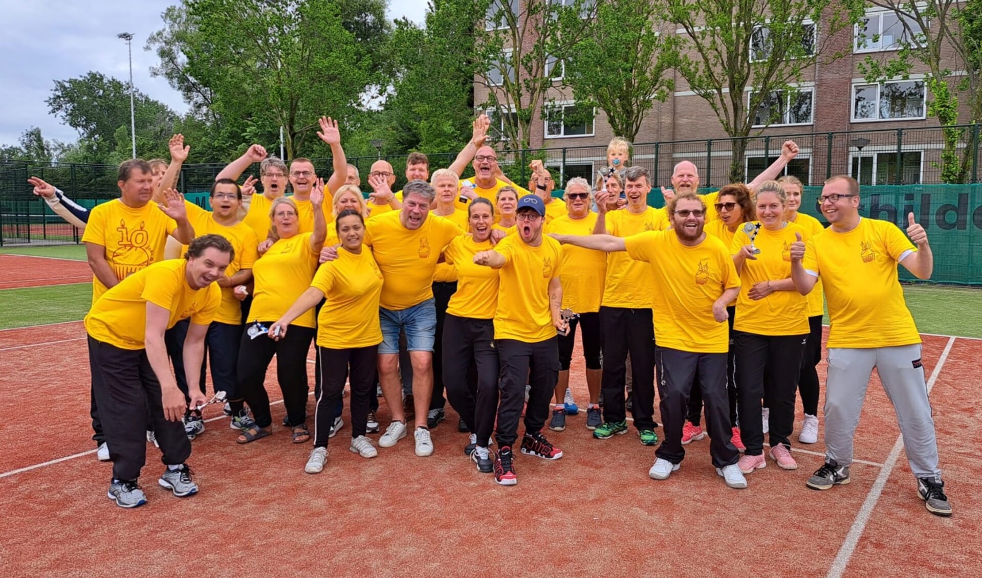 Alleen maar blije gezichten na afloop van het Jappie toernooi