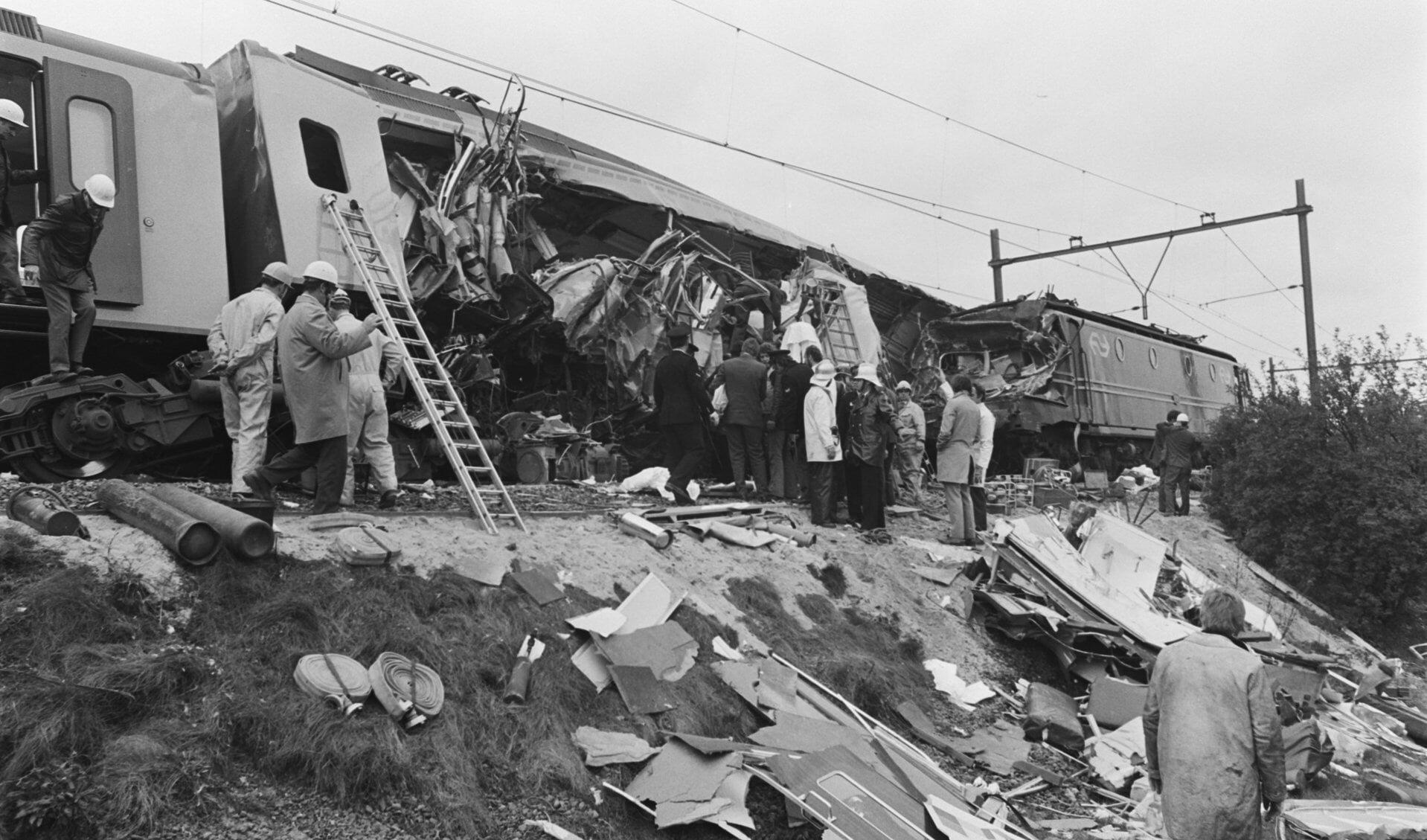 De ramp bij Nieuwland was een van de grootste in de Nederlandse spoorgeschiedenis.