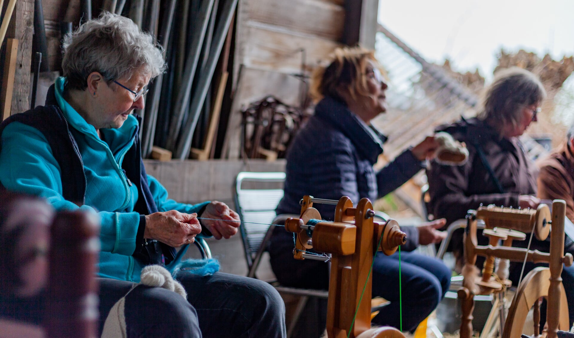 Workshop wolbewerken bij Schaapskudde Vockestaert.