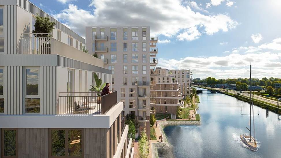 Buitenvaart is een project van vijf appartementencomplexen langs het Noordhollandsch Kanaal.