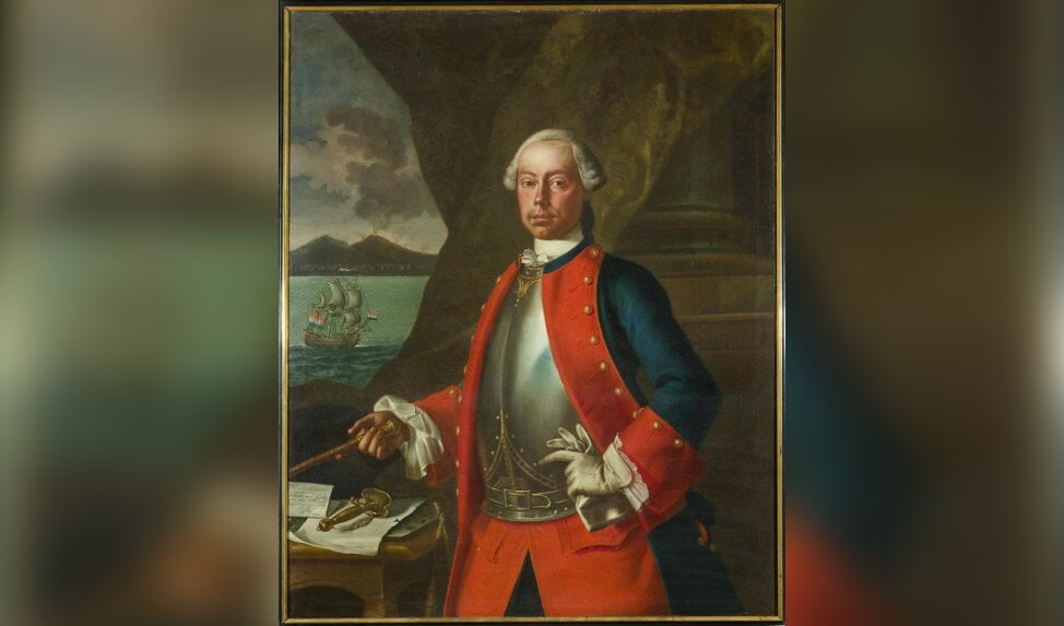 Daniel Pichot, hier geportretteerd op een schilderij in bezit van het Stedelijk Museum Schiedam, werd in 1722 geboren in Paramaribo. De familie bezat er plantages met slaven. Hij doorliep een carrière van luitenant-ter-zee tot luitenant-admiraal en was onder meer burgemeester van Schiedam.