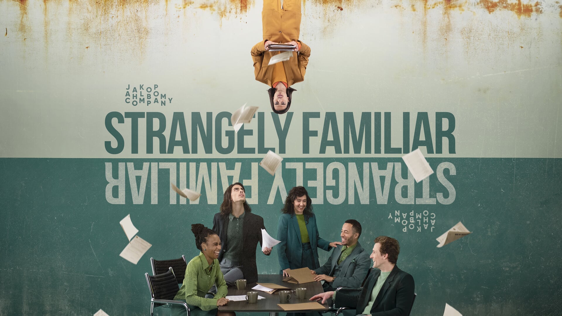 Strangley Familiar is de nieuwe surreële en humorvolle voorstelling van het gezelschap Jakop Ahlbom Company.  