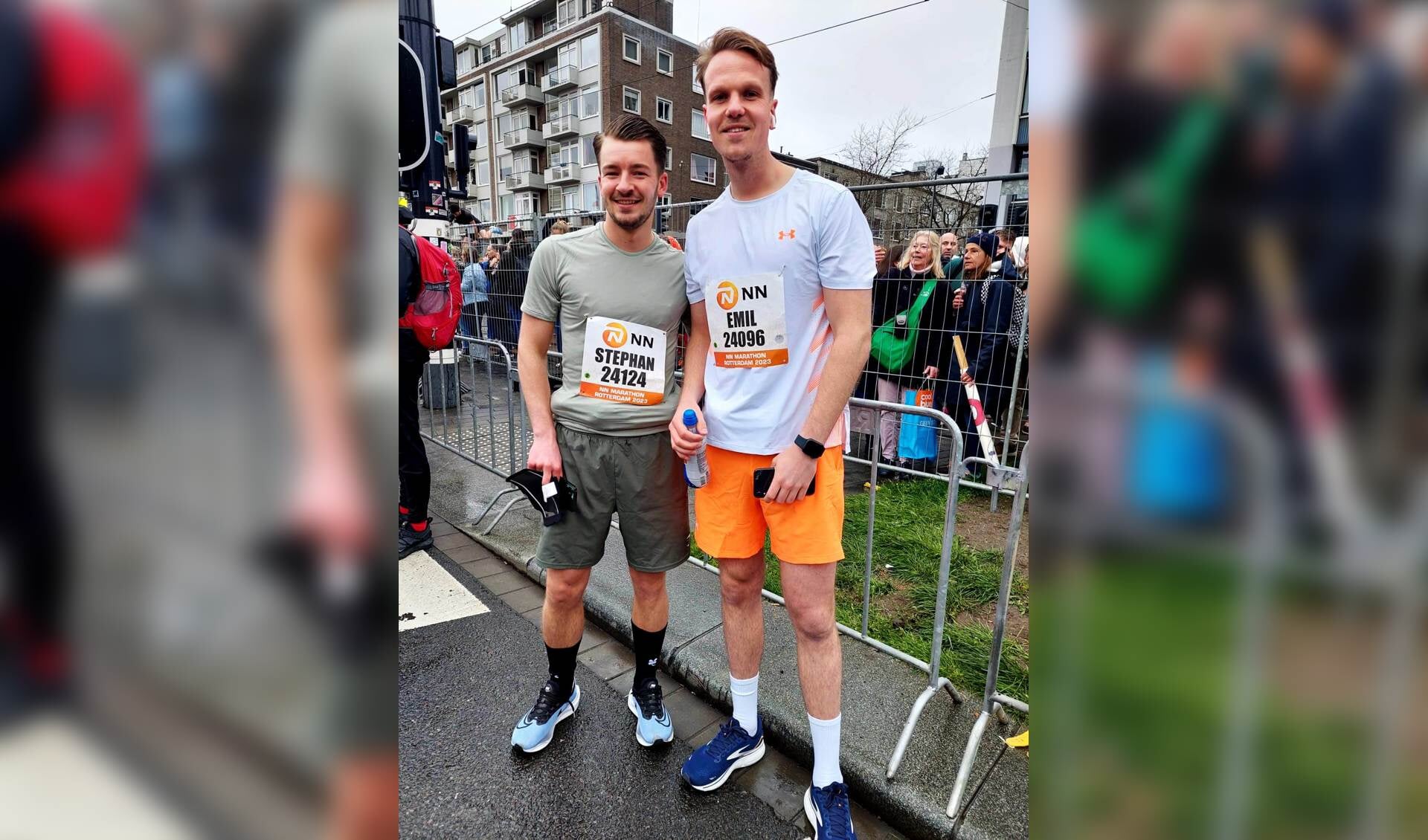 Stephan Bronwasser (links) liep de Rotterdam Marathon vorig jaar samen met PPSC-clubgenoot Emil van Schie. (Foto: PR)
