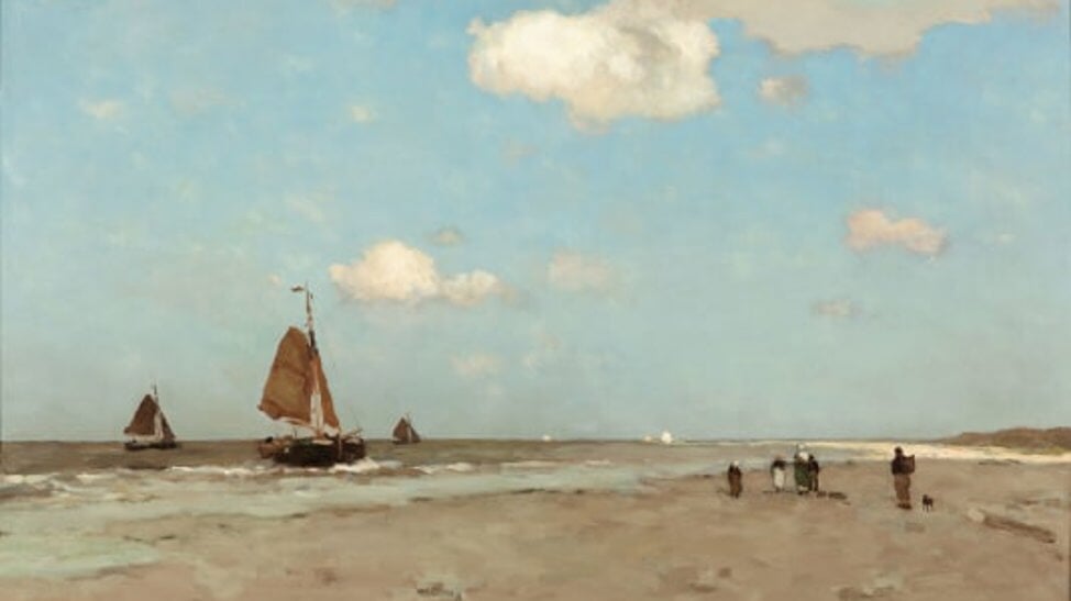 Jan Hendrik Weissenbruch, Strandscène, 1887. Collectie Kunstmuseum Den Haag