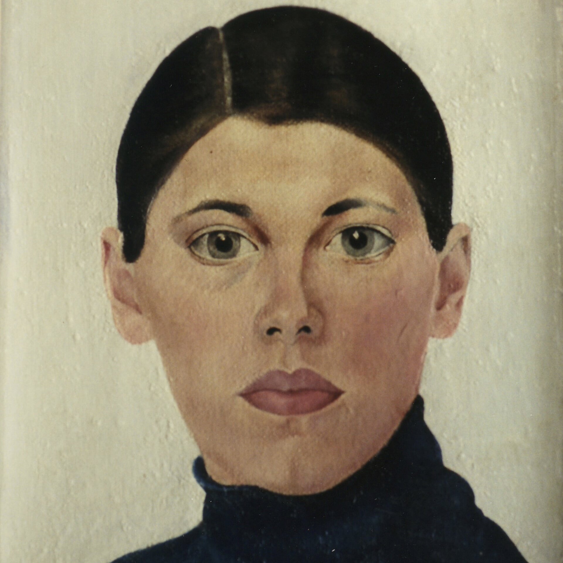 Eerste zelfportret Bep Rietveld 1932, leerling van Charley Toorop, hier 17 jaar oud. Sinds kort in de collectie opgenomen van het Rijksmuseum te Amsterdam