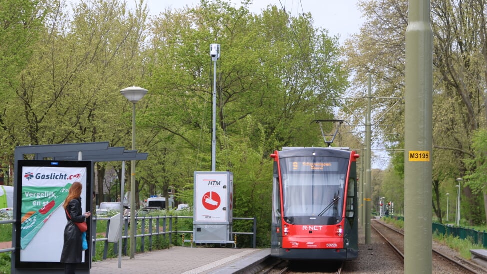 Camerasysteem geplaatst op tramhalte in Den Haag