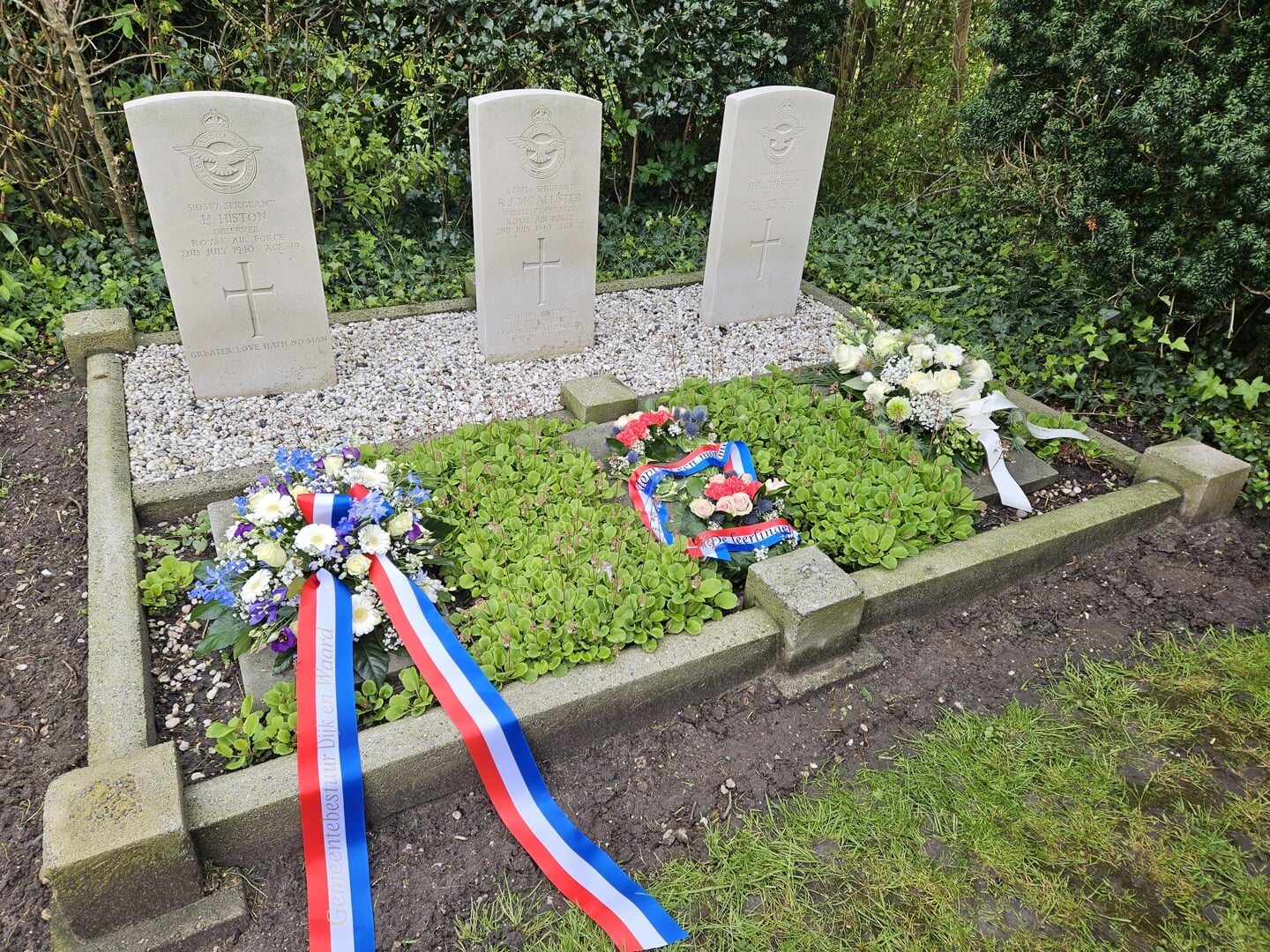 De graven van de Britse soldaten.