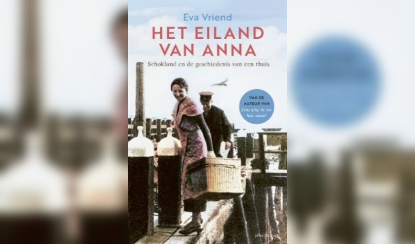 Boekcover van boek met verhaal over het verdwenen eiland Schokland. 