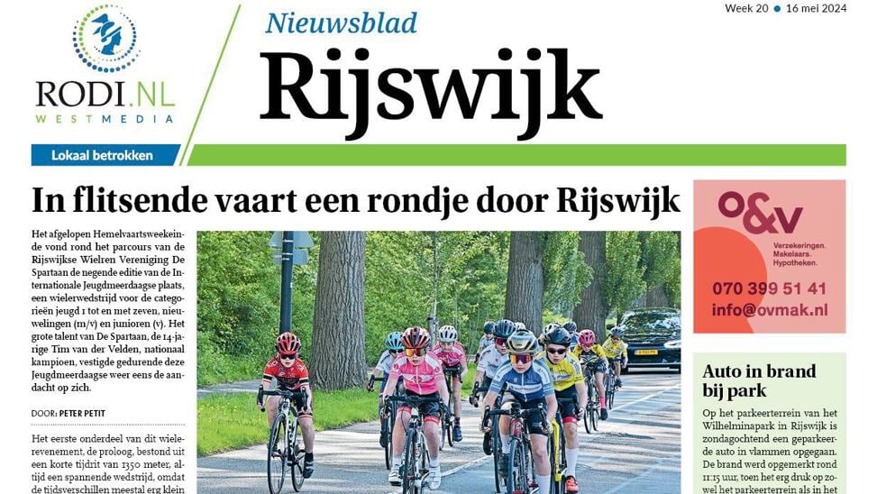 Nieuwsblad Rijswijk van week 20 staat online!