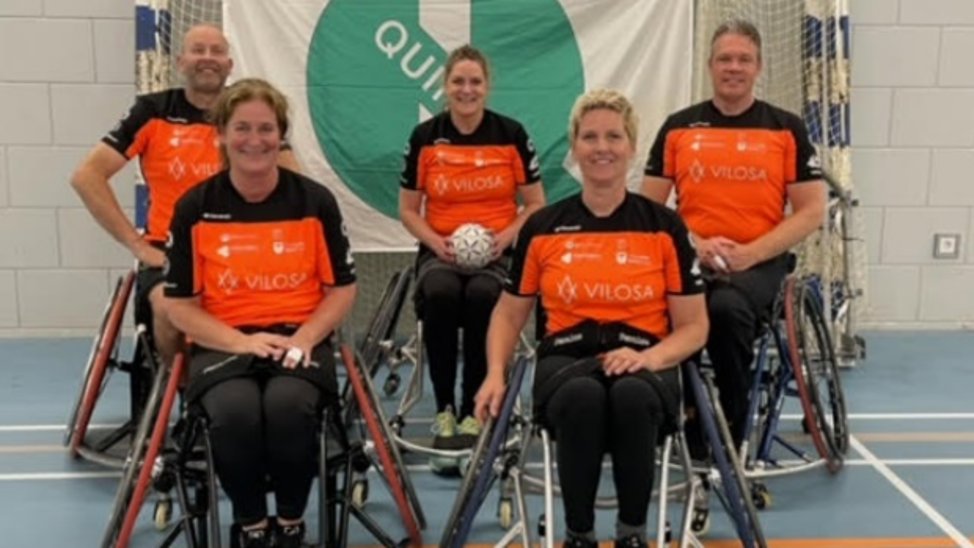 Deze vijf spelers van handbalvereniging Quintus uit Kwintsheul gaan Oranje vertegenwoordigen op het landentoernooi Euro Hand 4 All.