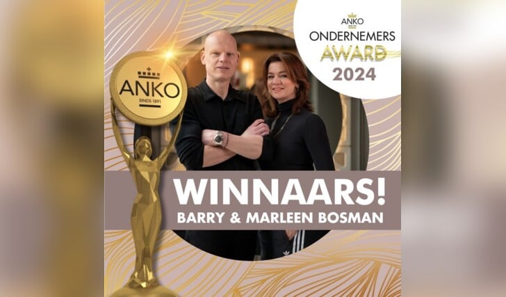 Barry en Marleen Bosman winnen de prijs.