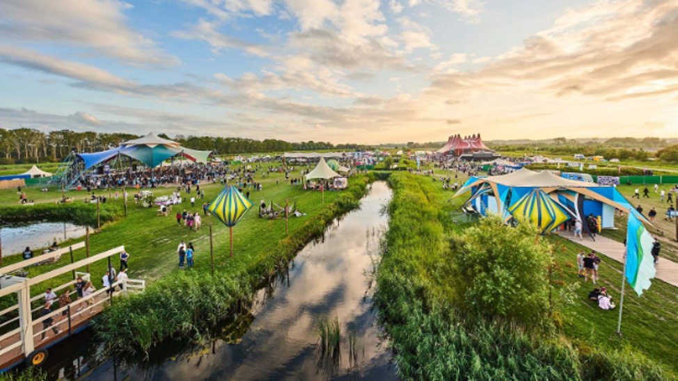 Liquicity Festival 2023 op het evenemententerrein Geestmerambacht. Dit evenemententerrein is één van de vier terreinen, waarvan een locatieprofiel is vastgesteld.