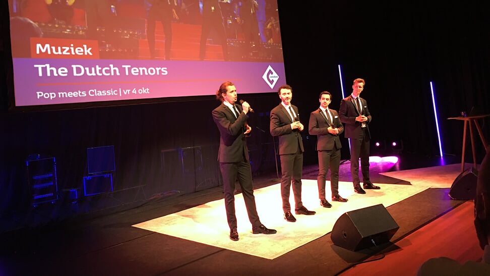 The Dutch Tenors gaven een voorproefje van hun optreden op 4 oktober.