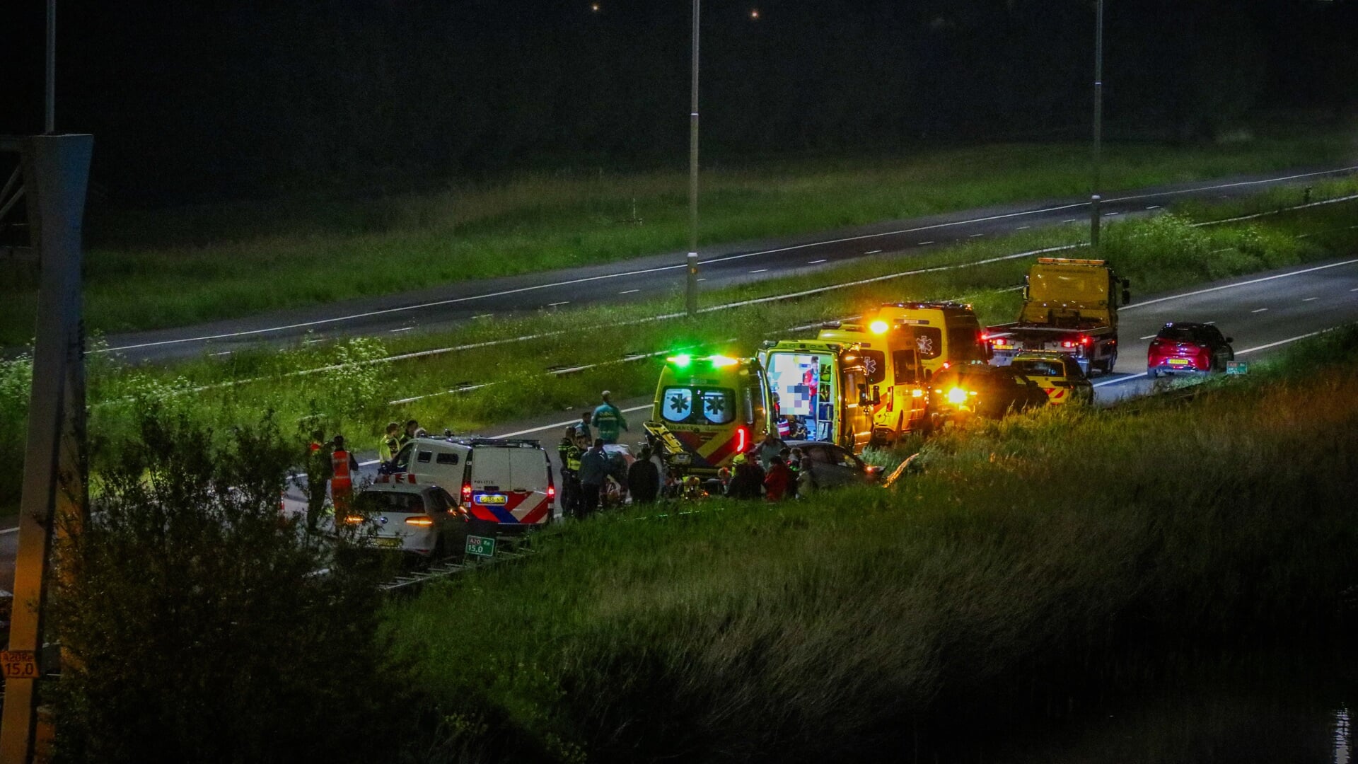Meerdere gewonden bij erstig ongeval op de A20 bij Maassluis