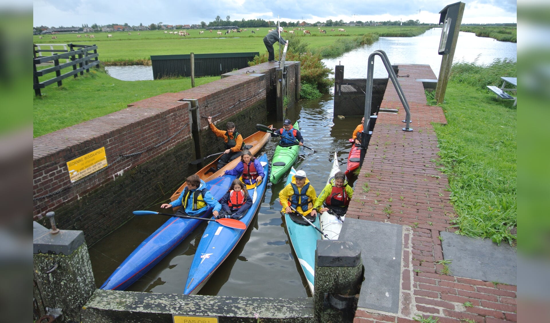 Samen in de sluis, ja gezellig... 