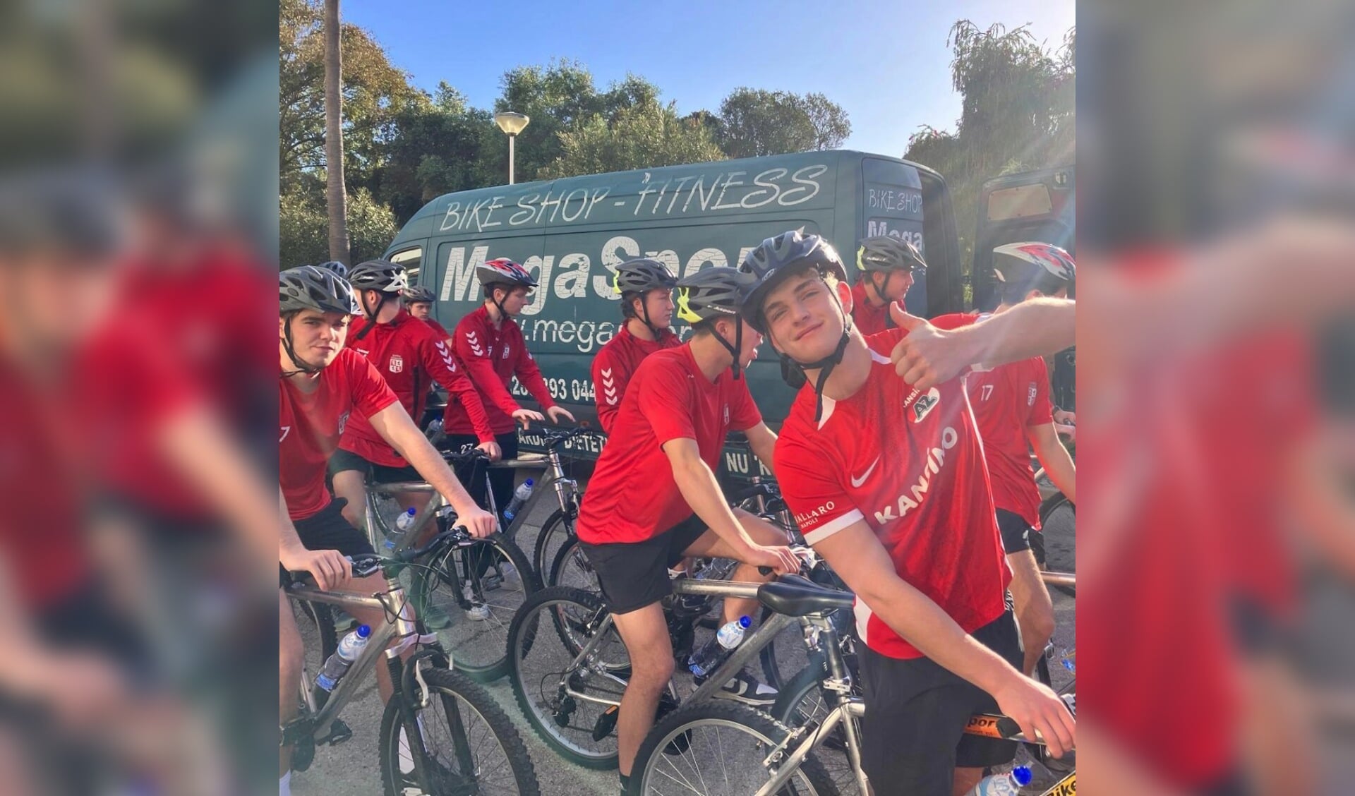 Op trainingskamp moest de Sporting Krommenie selectie op de fiets verder