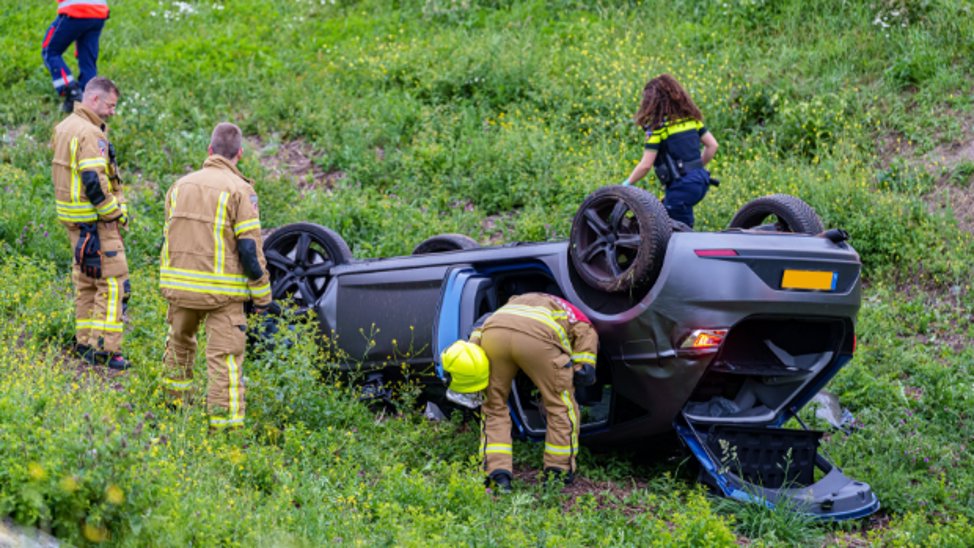 Automobilist overleden bij ongeval afrit Vlaardingen A20