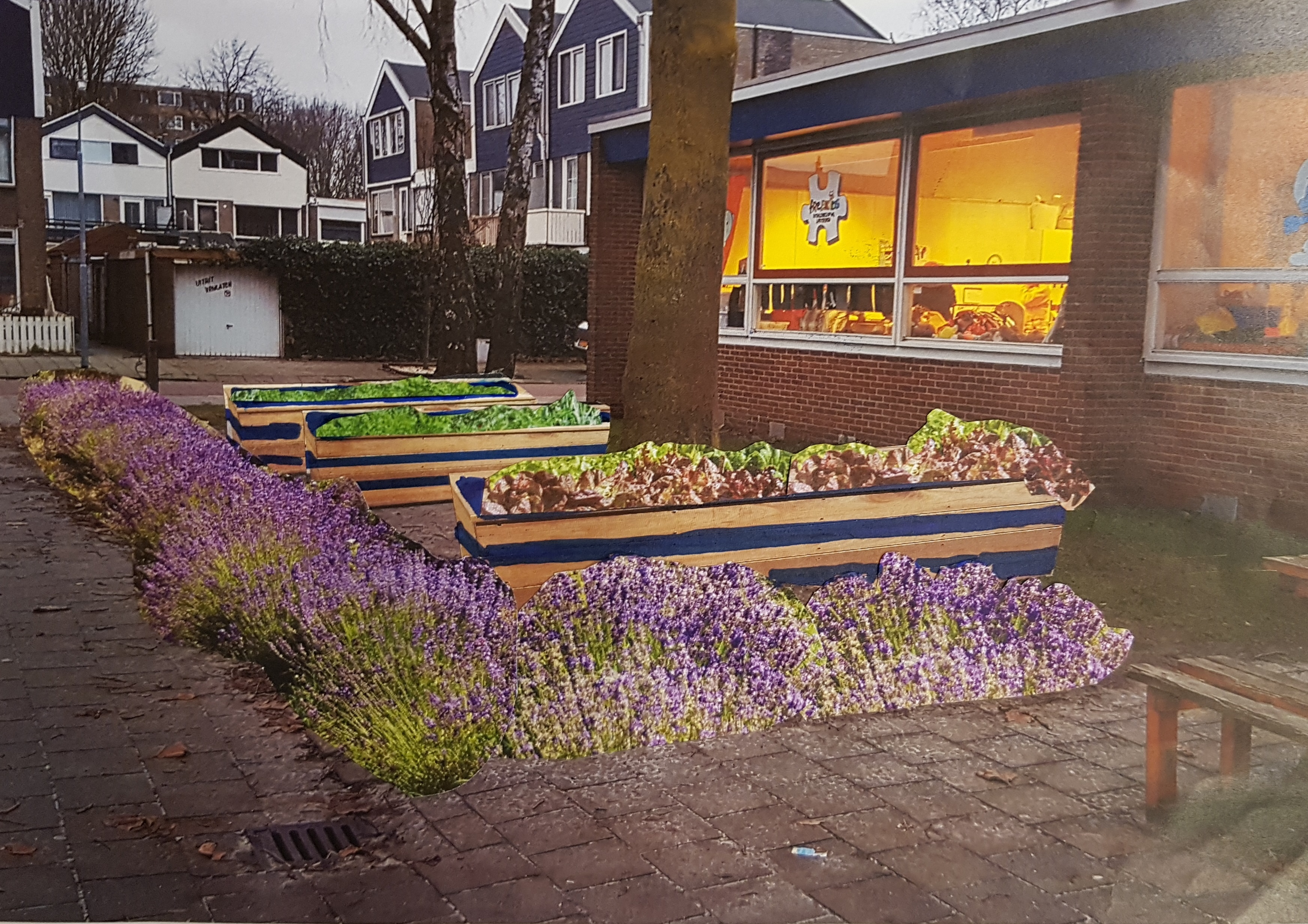 Zo moet de schooltuin er ongeveer uit gaan zien. (Foto: OBS Kogerveld)