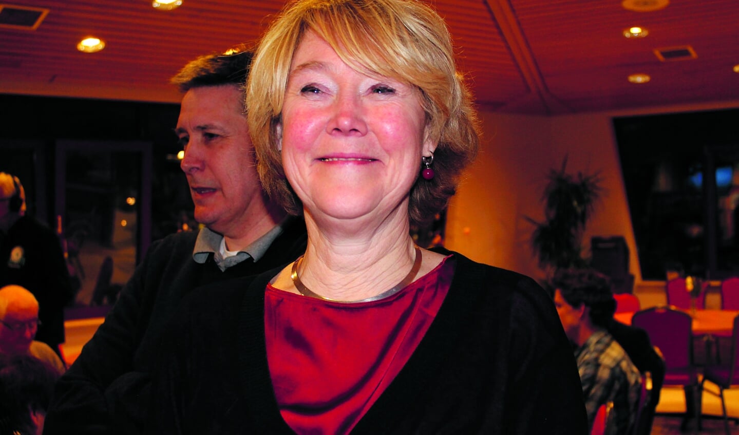 Yvonne Gras-Hogerwerf bedankt kiezers. (Foto: SZ/Rodi Media)