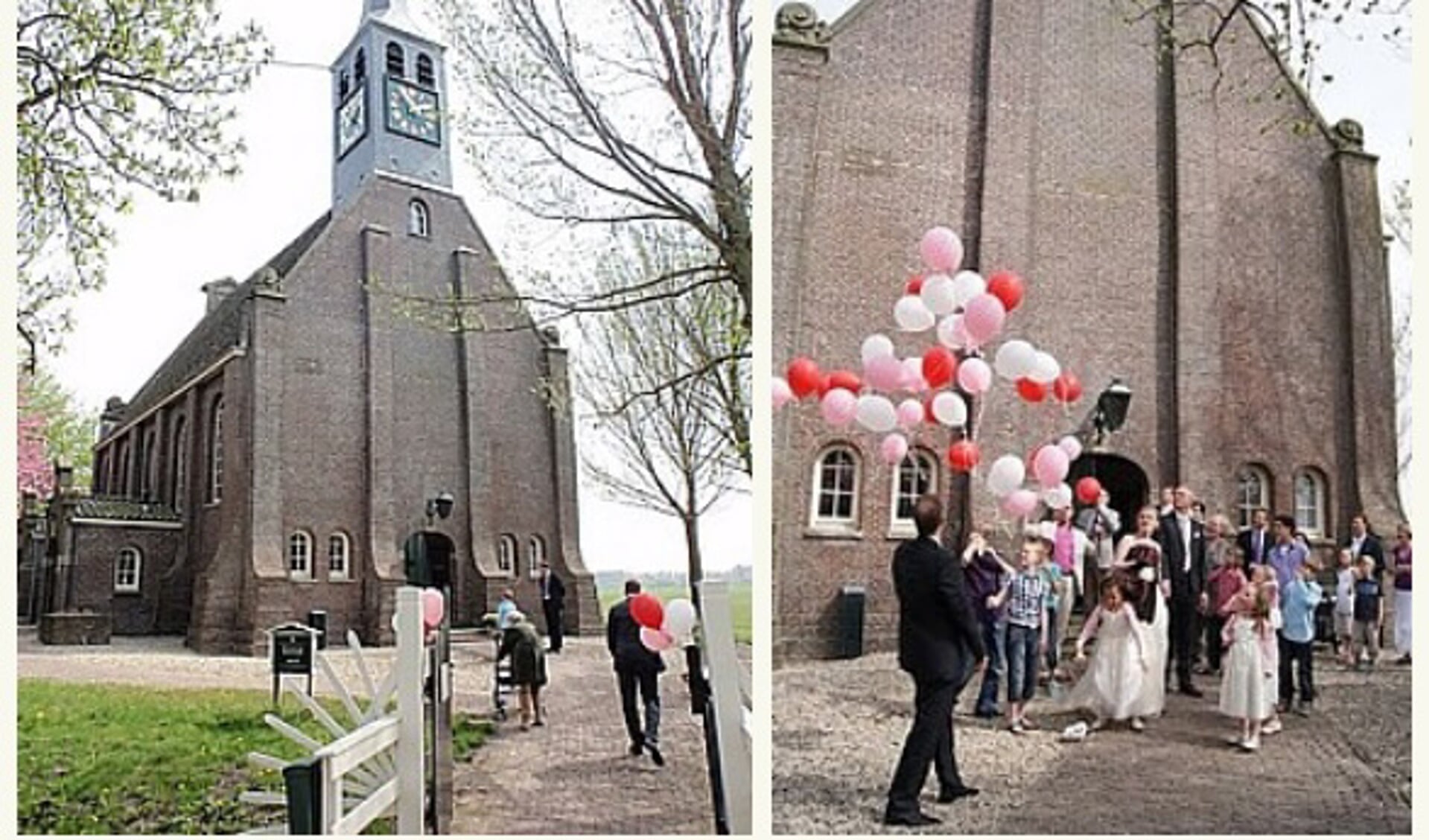 Huwelijksplechtigheid bij kerkje van Krommeniedijk. (Foto: SBHK)