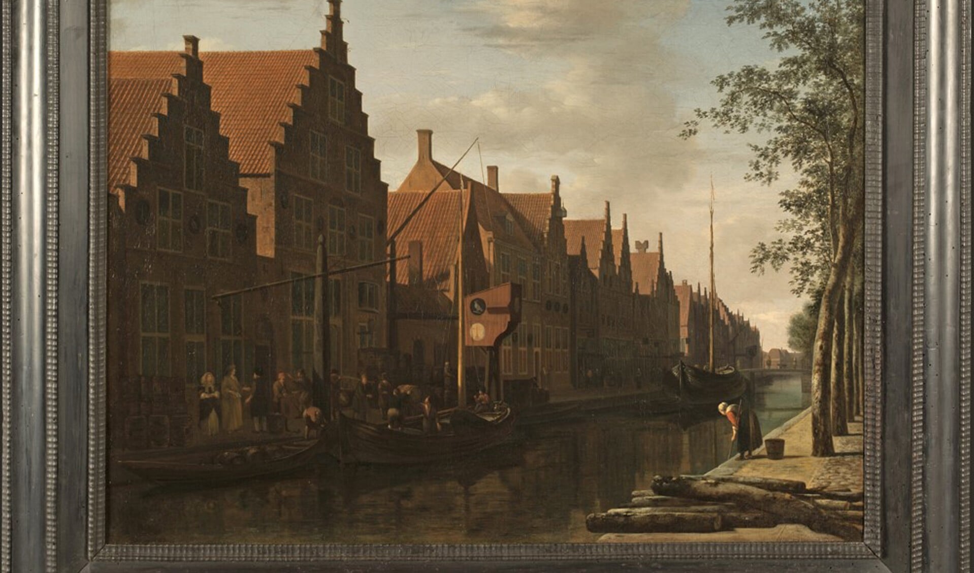 Gerrit Berckheyde: Gezicht op de Bakenessergracht met brouwerij de Passer en de Valk, 1662. (Foto: Ton van der Heide)