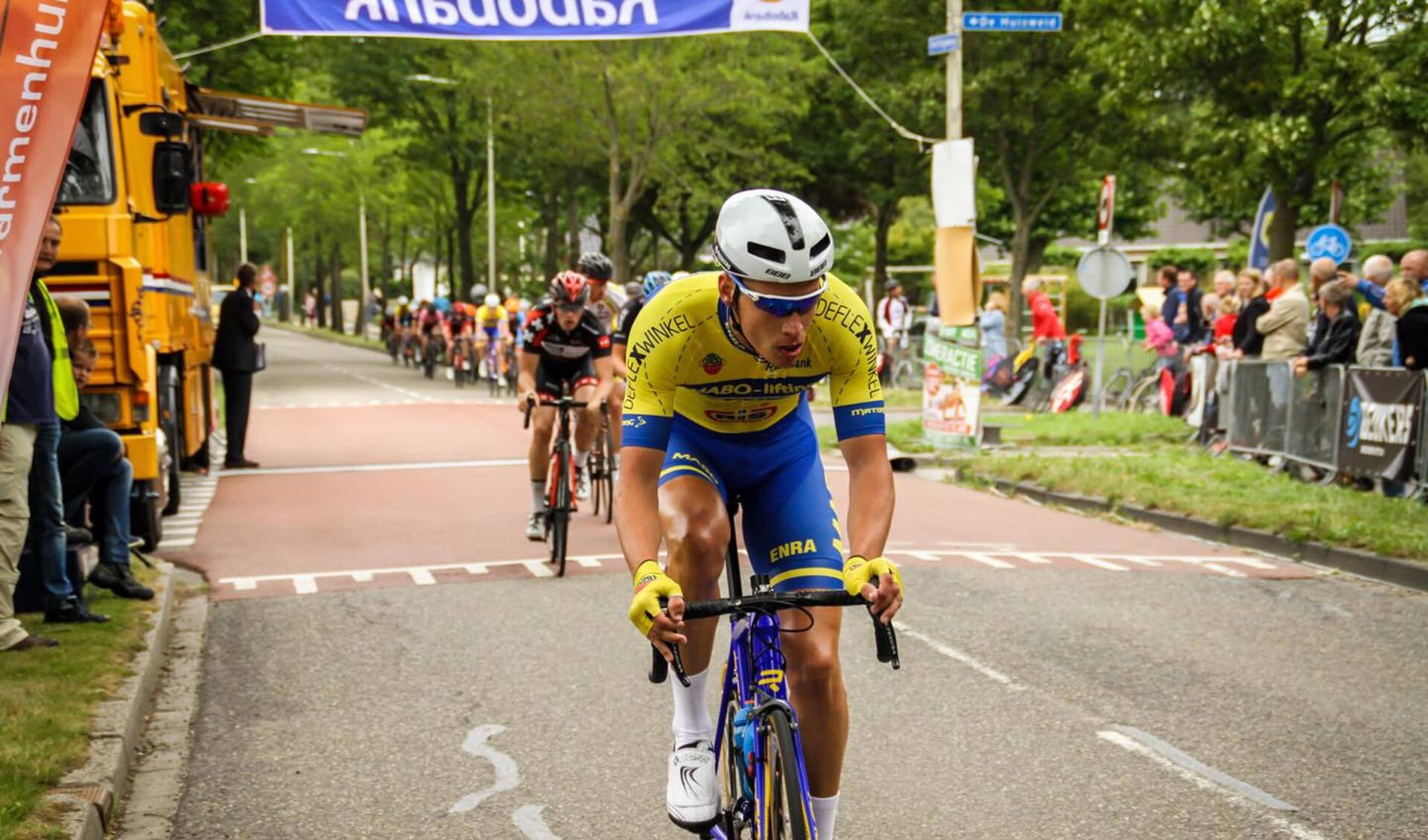 Plaatselijke favoriet Dex Groen hoopt met de zege aan de haal te kunnen gaan. (foto Jip Westra)