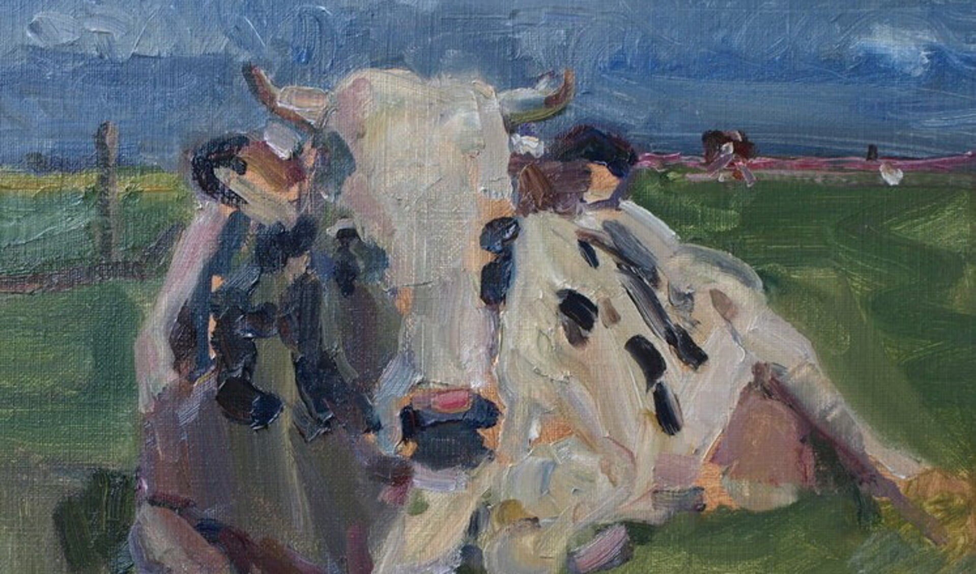 Ruud Spil is bekend van zijn schilderijen van koeien. (Foto: aangeleverd)