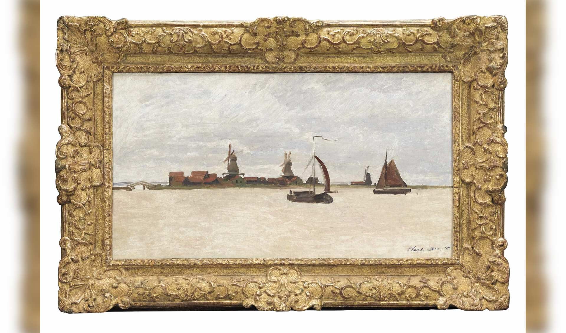 De Voorzaan en de Westerhem 1871, Werk van Claude Monet uit de collectie van het Zaans Museum. (Foto: Gemeente Zaanstad)