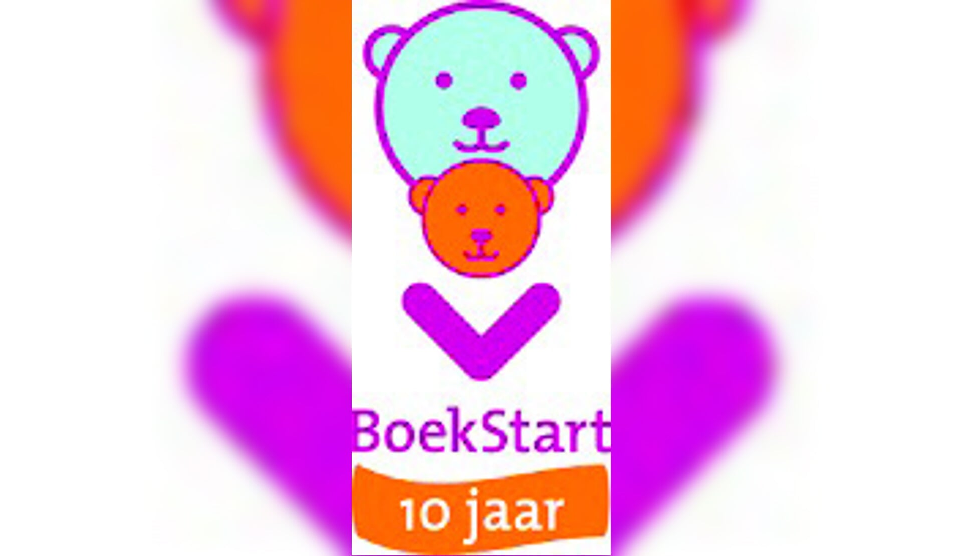 Het logo van 'tien jaar BoekStart'. (foto aangeleverd) 