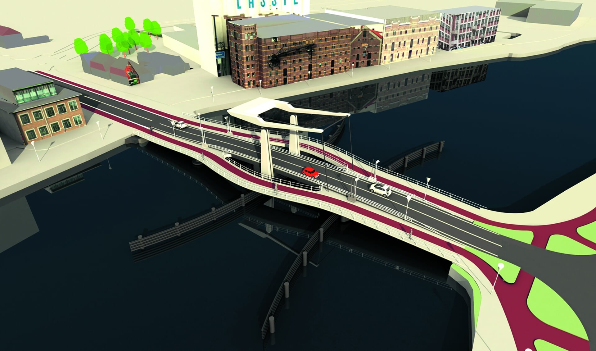 Impressie van de nieuwe Zaanbrug. (Foto: Provincie Noord-Holland)