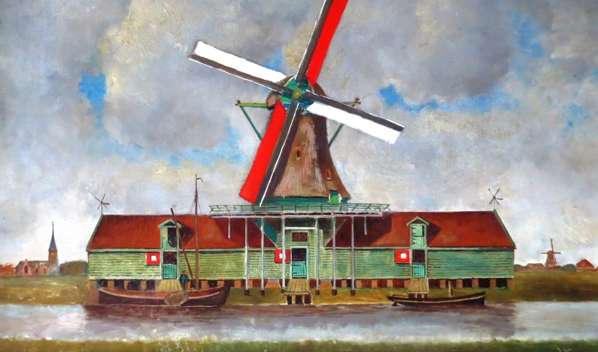 Pelmolen De Houtsnip in het Kalf. (Foto: Molenmuseum)