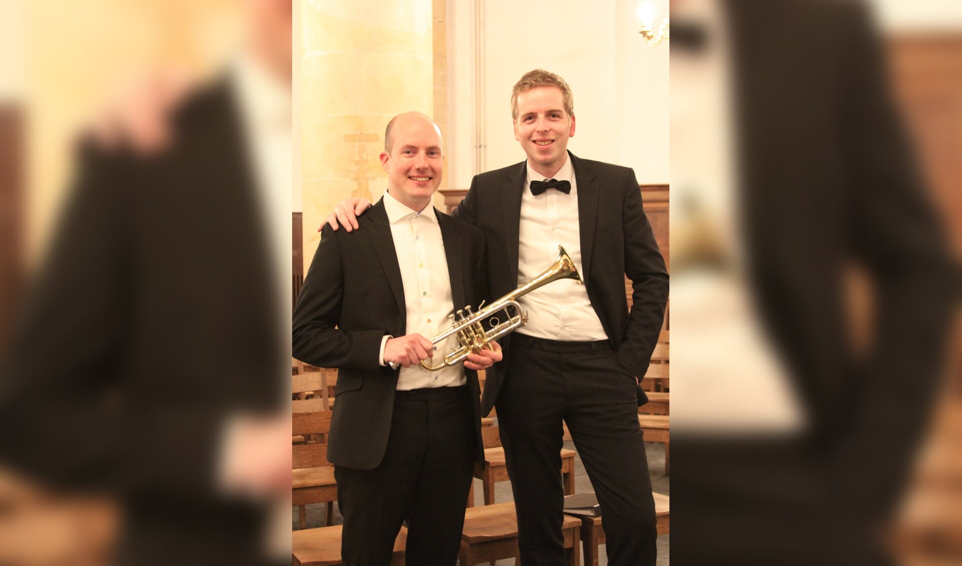 Organist Hugo van der Meij en trompettist Pascal van de Velde. (Foto: aangeleverd)
