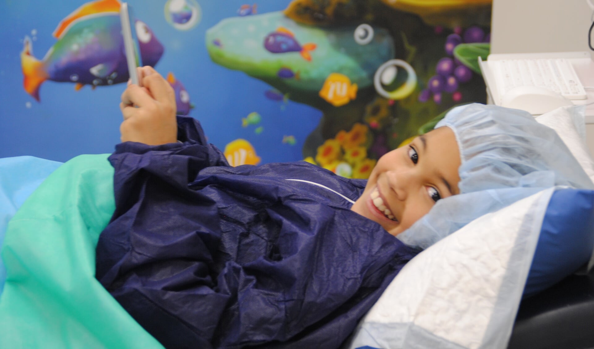 Studio Bleep heeft een tool ontwikkeld waardoor een kind ontspannen een operatie of onderzoek in gaat. (Foto: Studio Bleep)
