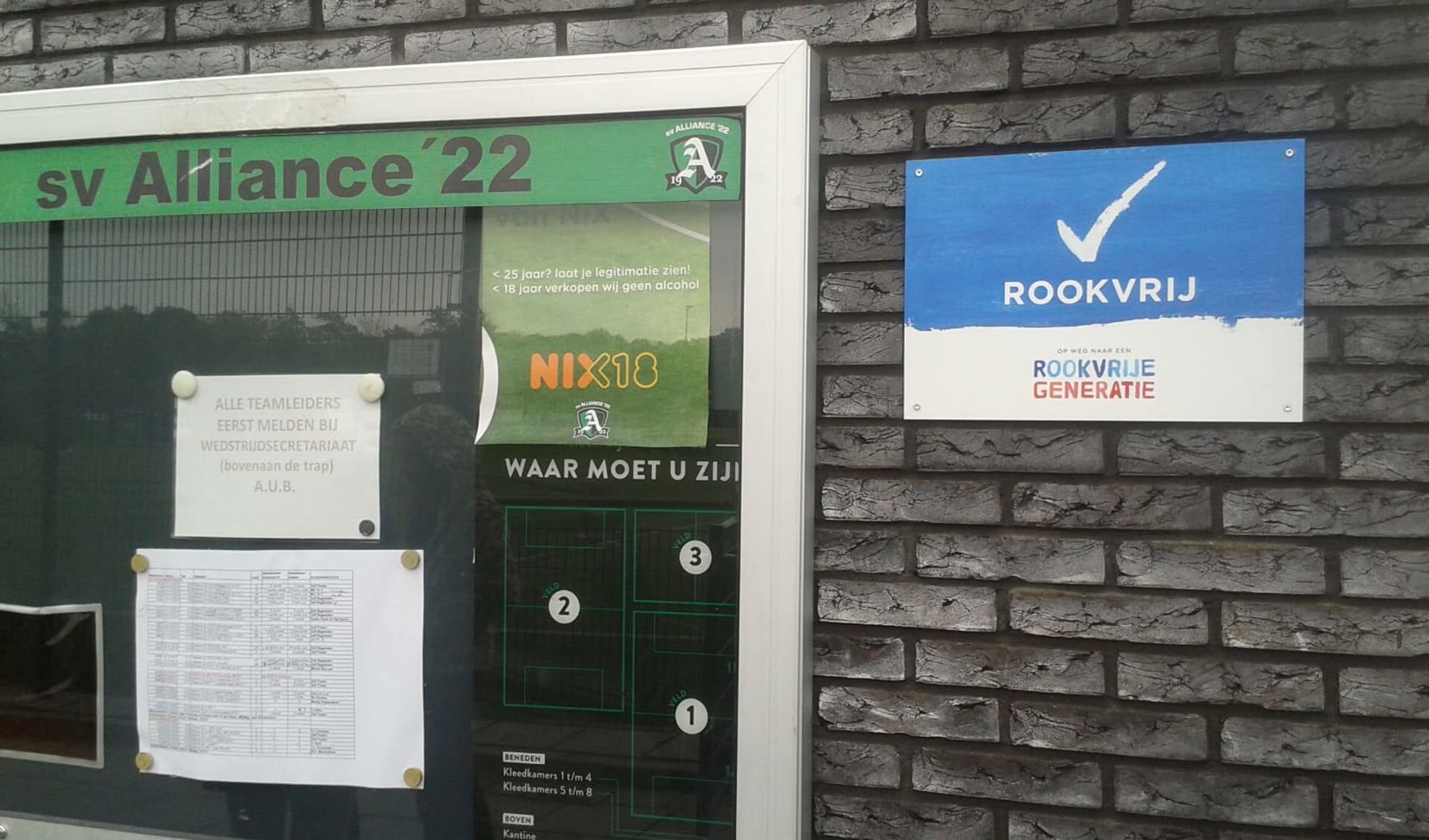 Alliance is de eerste Haarlemse sportvereniging waar niet meer gerookt mag worden. (Foto: PR)