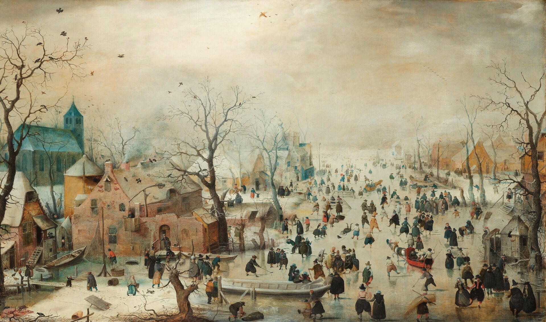 Een winterlandschap van de zeventiende-eeuwse schilder Hendrick Avercamp. (Foto: aangeleverd)