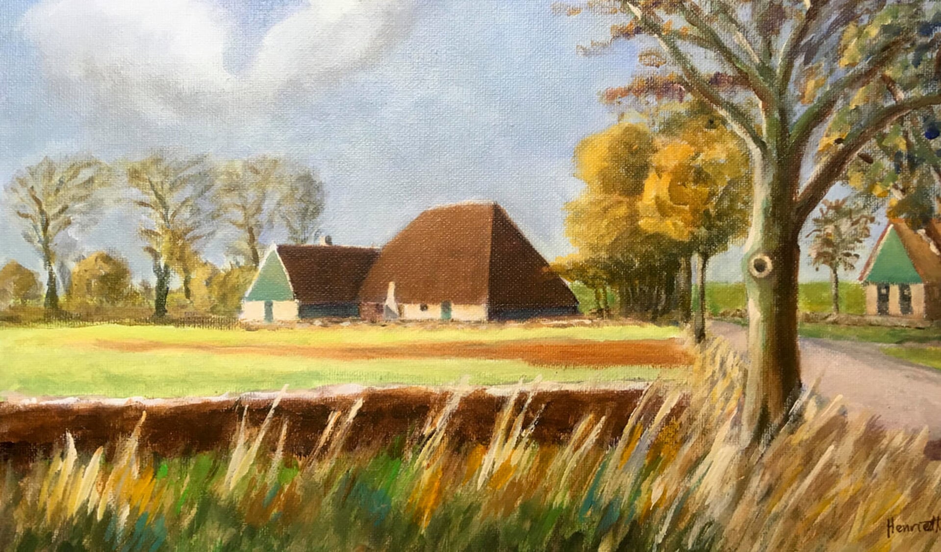 Museumboerderij Jan Lont, geschilderd door Henriëtte Westrik. (Foto: aangeleverd)