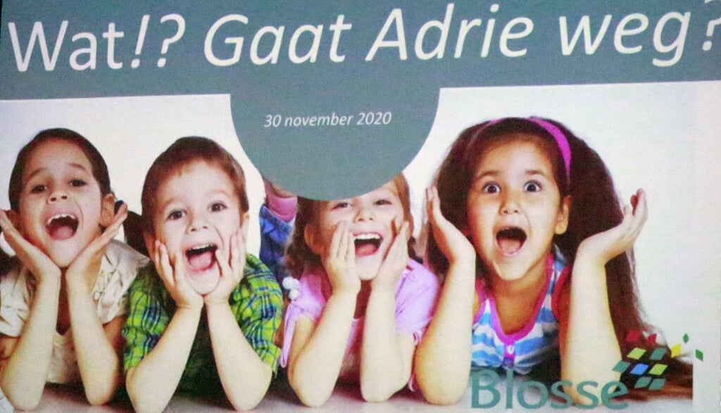 Speciale poster op het afscheid van Adrie Groot.