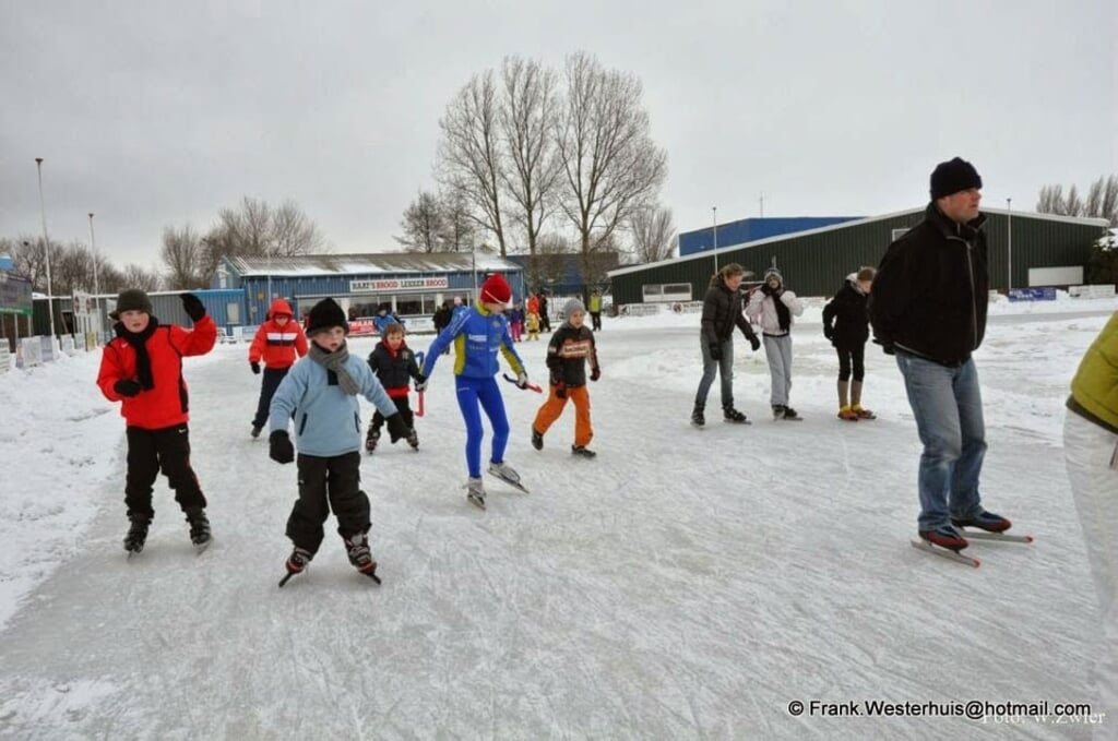 De skeelerbaan in Medemblik in winterse tijden.