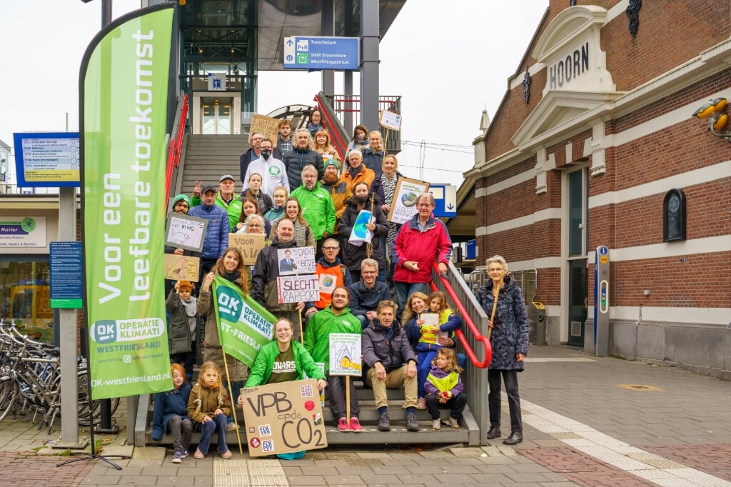 Vanuit Hoorn reisden de Westfriese deelnemers af naar de Klimaatmars in Amsterdam.