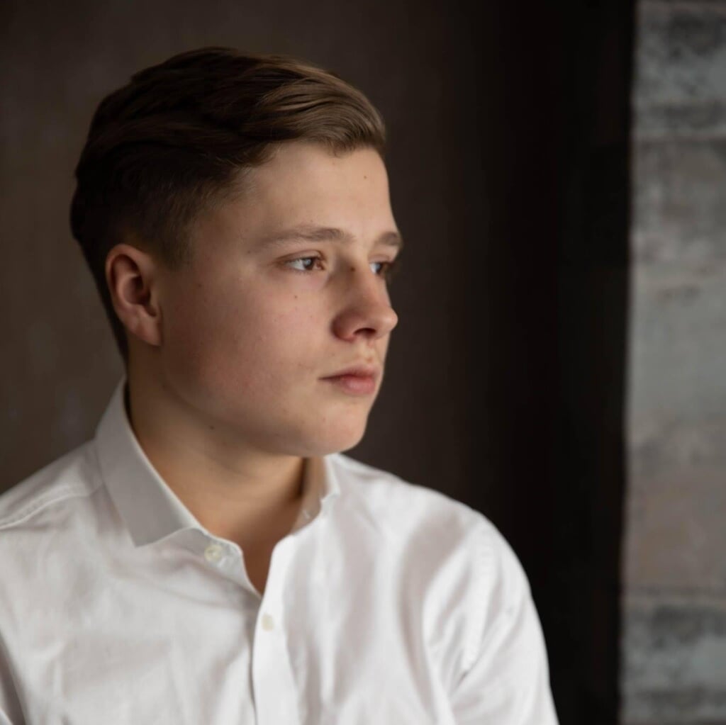 Hans Jansen, 16 jaar, is één van de jongste ondernemers van Heemskerk.