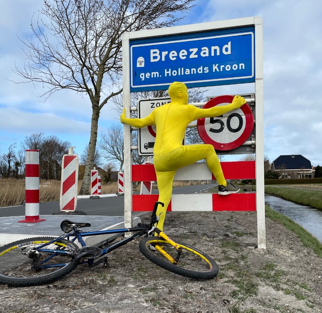 Het gele mannetje gespot in Breezand.