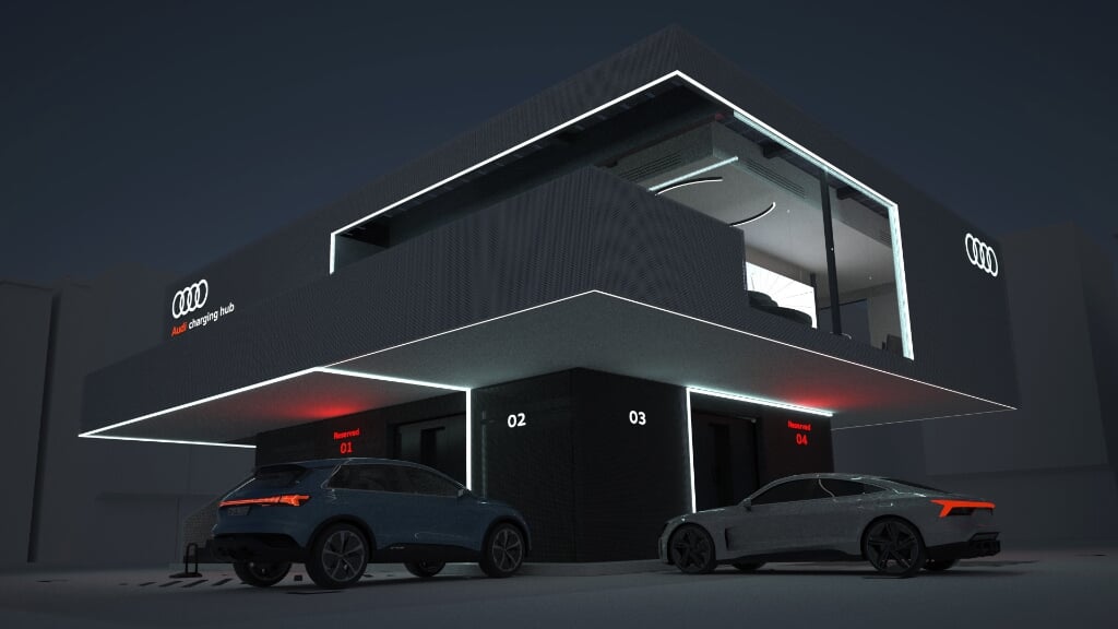 Audi introduceert de charging hub. 