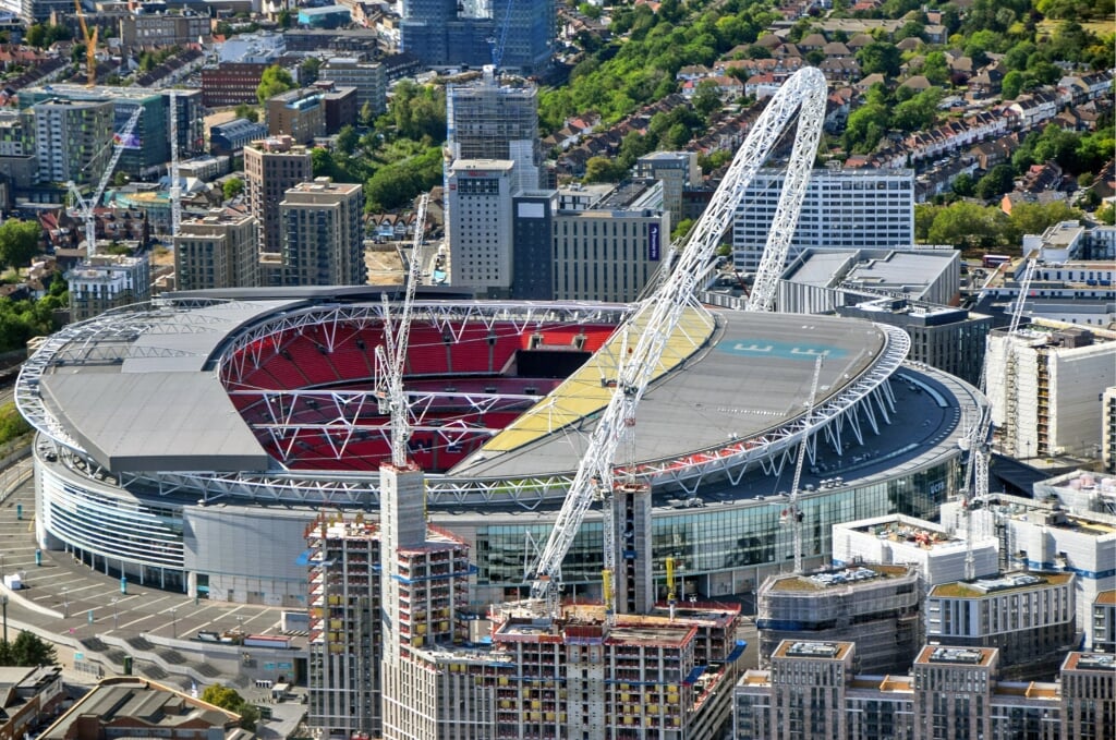 Het Wembley Stadium zal slechts voor een kwart gevuld zijn.
