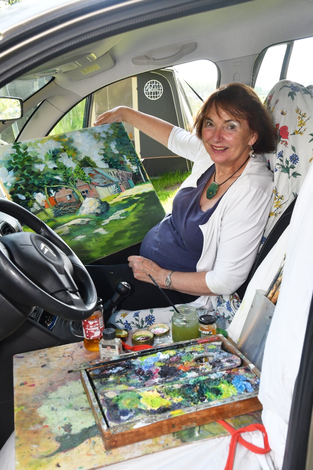 Ina Groot: 'Mijn auto is mijn atelier.'