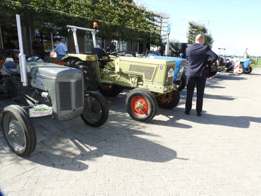 Ook oude tractors zijn er te zien. 