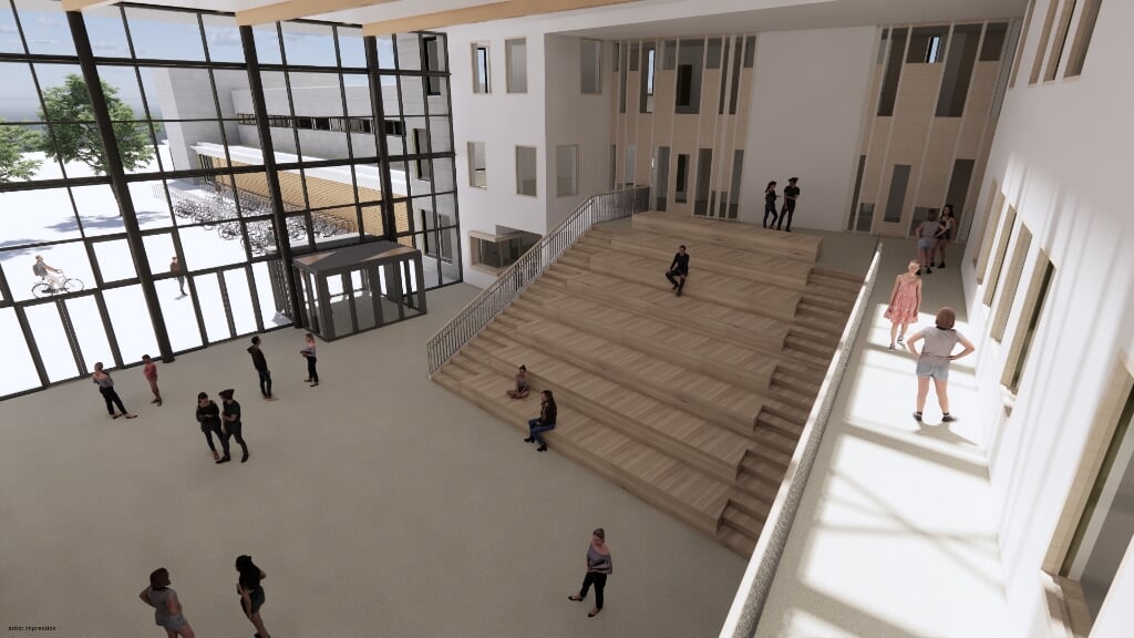 De eerste paal voor de nieuwbouw van het Scala College is de grond in. 