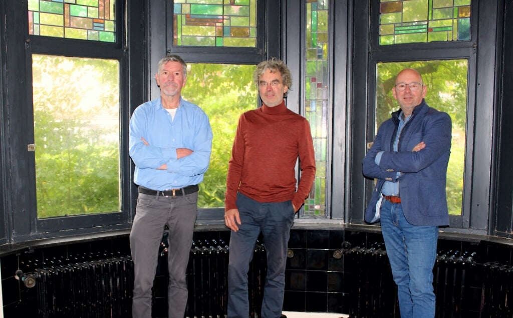 Villa Van Teylingen verdient een mooie bestemming, vinden Gé Vaartjes, Fred Booy en Benno Houtman (vlnr)