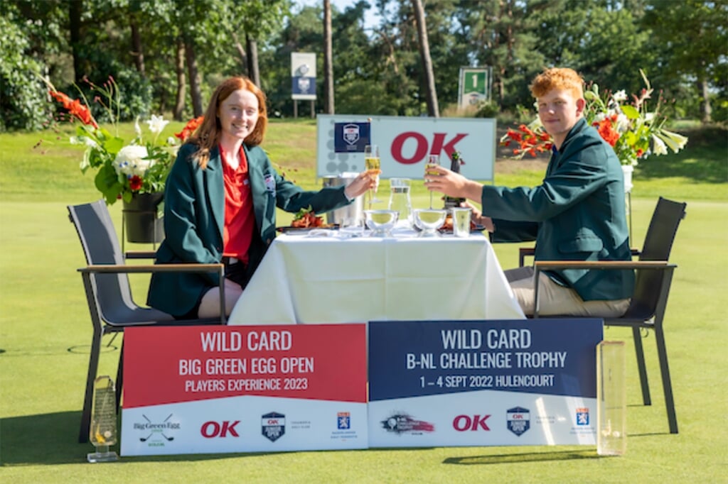 Carmen Griffiths en Gregor Graham aan het traditionele winnaarsdiner van het OK Dutch Junior Open.